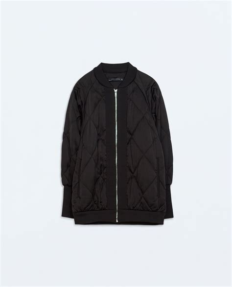 oversized quilted bomber jacket zara.